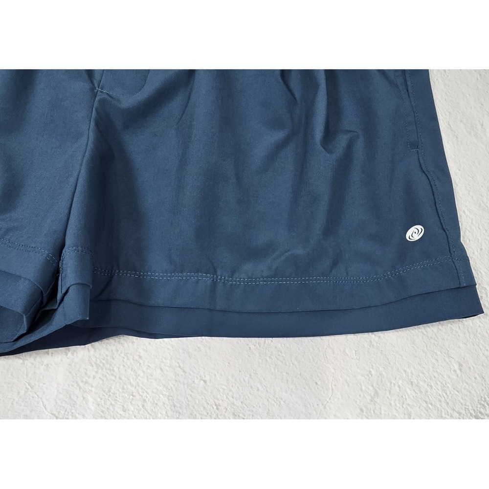 Apana Womens Teal Green Athletic Shorts Large Spandex Elastic Waist Pull On Logo - Picture 4 of 12